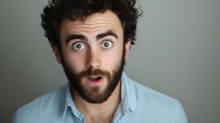 Obraz premium surprised man portrait studio shot