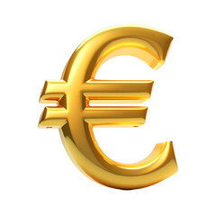 Fototapeta premium 3D rendered golden Euro symbol, 3d design illustration, Euro Currency Symbol 