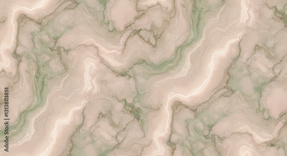 Poster creating abstract marble texture background with soft green and beige