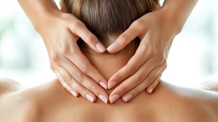 Relaxing massage spa treatment for stress relief tranquil setting close-up view wellness concept