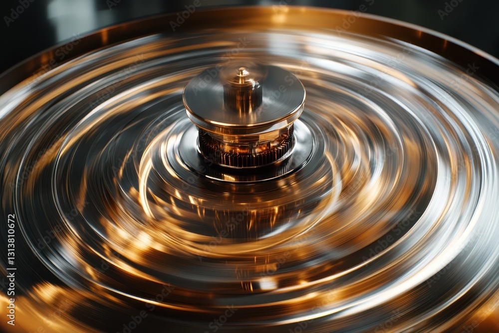 Aufkleber spinning top in motion creates mesmerizing patterns of light and shadow