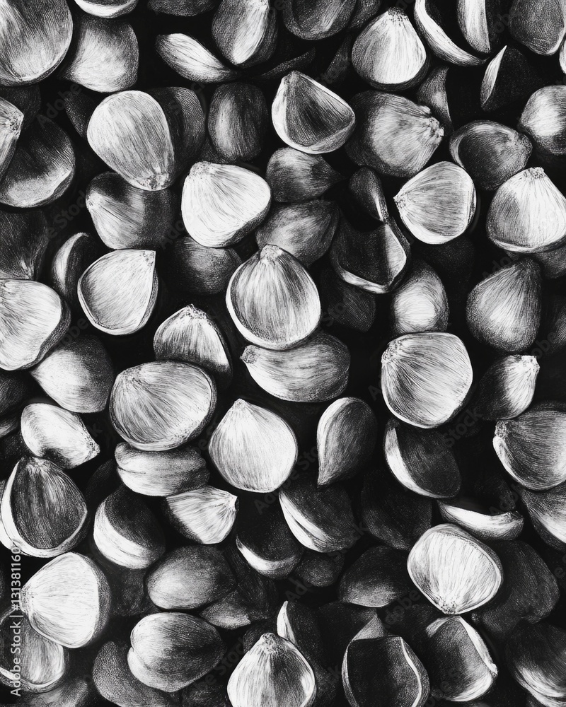 Poster a collection of shells on a beach or in a shell shop display