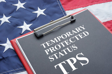 Temporary protected status TPS in USA is shown using the text