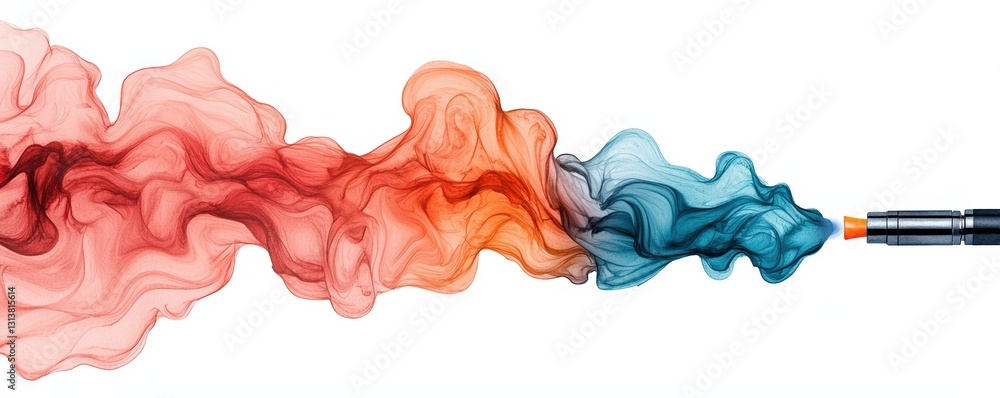 Poster a vibrant swirl of colorful ink emanates from a marker, creating a stunning visual of creativity and