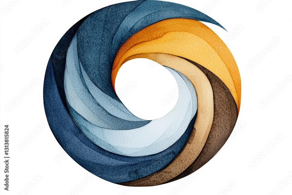 Poster a vibrant swirl of watercolor hues, blending softly to create a dynamic abstract design for artistic