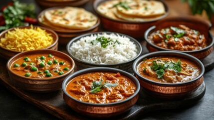 Fototapeta premium Diverse Indian cuisine assortment