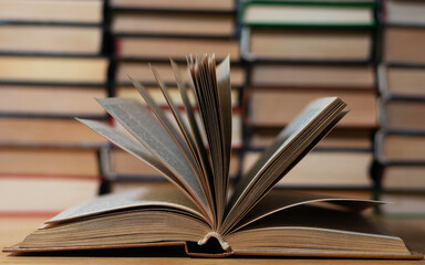 Unfolded book in a cozy setting