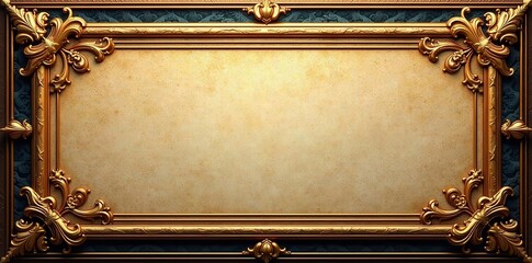 Gilt-edged ticket, ornate border, swirling design, glow, sparkle