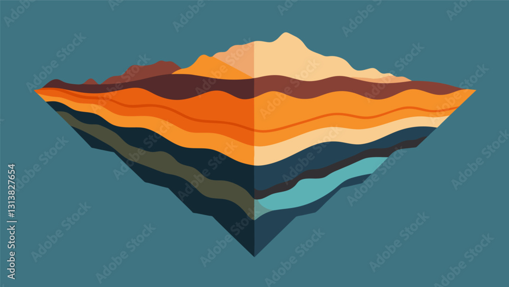 Poster the shale gas layer appearing as a thin dark band on a geological map a valuable resource hidden ben