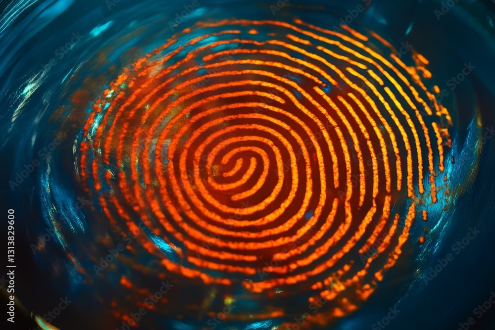 Aufkleber dynamic biometric fingerprint: exploring patterns of identity and security