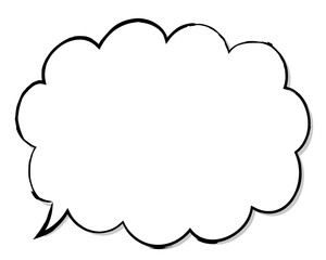 シンプルな手書き風の吹き出しアイコン