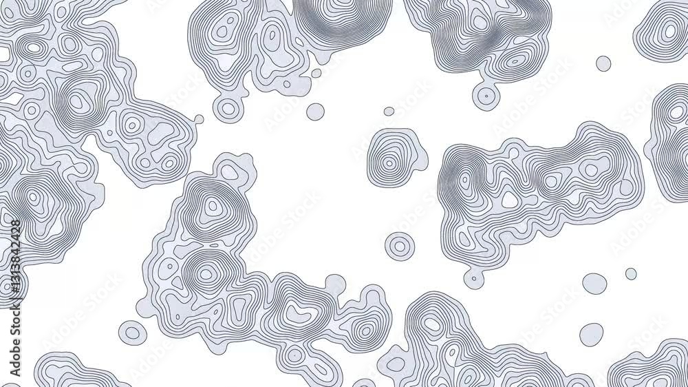 Poster topography animation video. abstract topographic map lines moving animation background. 4k line liqu