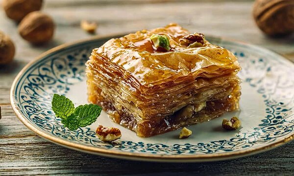 turkish baklava sweets zoom in video