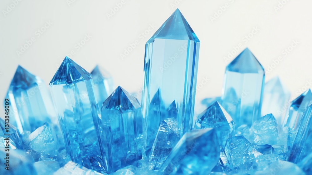 Aufkleber beautiful blue crystals glisten in natural light creating an enchanting display of color and form in