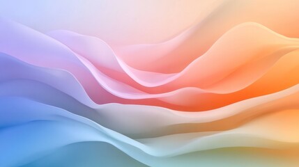 Fototapeta premium Abstract Pastel Waves: A Serene Digital Art Piece