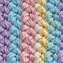 Seamless knitted colorful texture pattern, decorative background