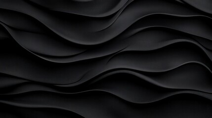 Fototapeta premium Abstract Black Waves: A Study in Darkness and Form