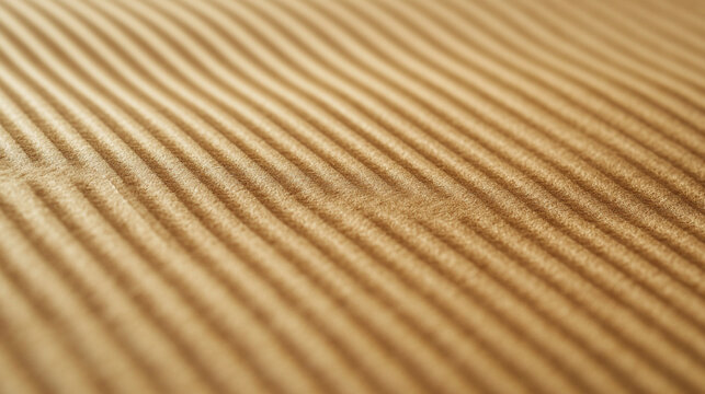 Abstract brown cardboard texture with parallel lines background image gold wave beige paper rough