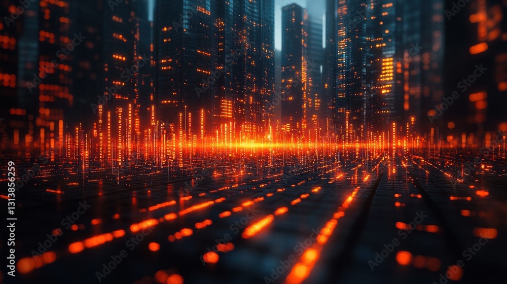 Poster business management data and economic indicator financial and statistical information many graphs an