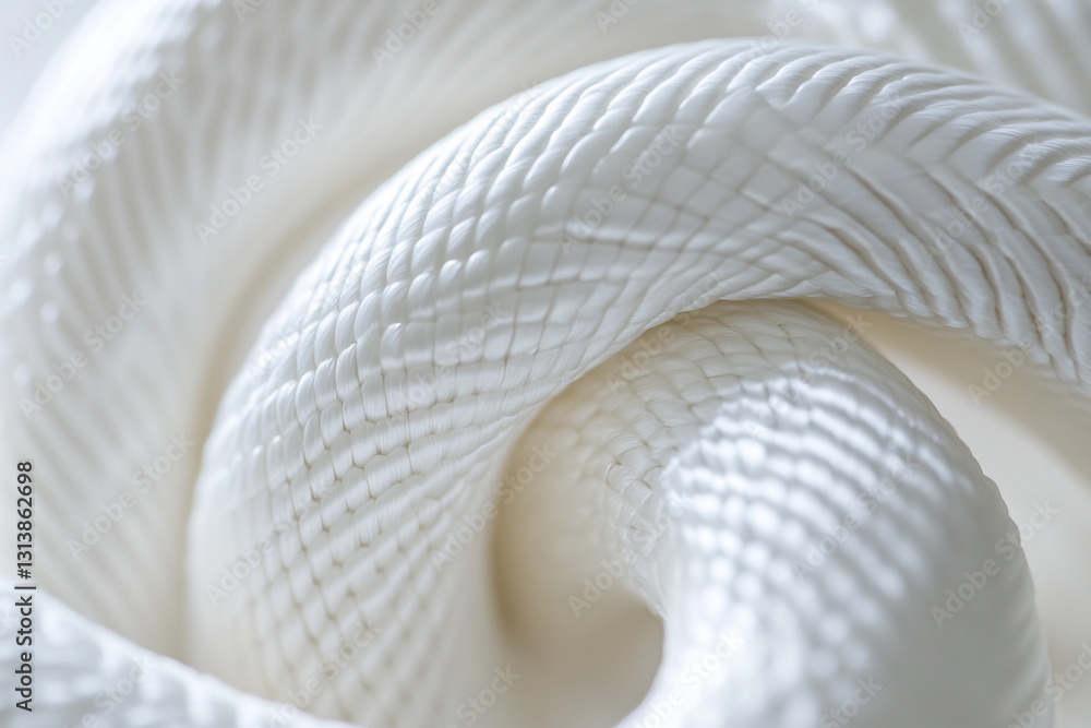 Poster abstract white rope texture close up detailed swirl pattern art cord macro twine weave braid light