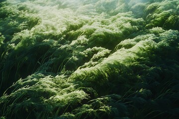 green forest in the morning