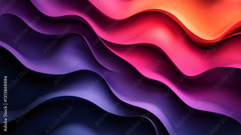 Aufkleber colorful abstract waves flowing smoothly creating modern background design
