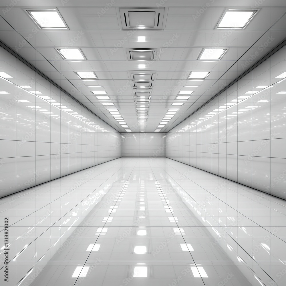 Poster nine rooms depicted from a consistent viewpoint, with 3d grids marked by black lines