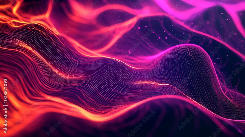Poster this abstract background features colorful, textured waves creating a dynamic visual effect. ideal f