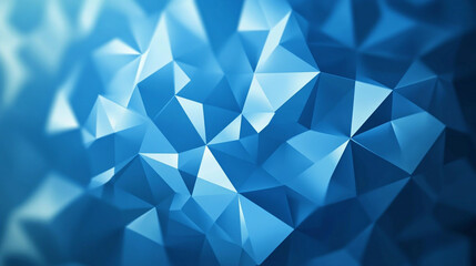 Fototapeta premium Abstract blue geometric low poly background design texture 3d art facet shiny image style clean