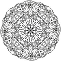 Simple Line Drawings, Line Drawings for Painting Practice, Mandala Paintings, Line Drawings for Making Coloring Books, Printings, Covers, Patterns on Product Surfaces.
