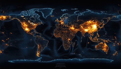 Global Population Density Map