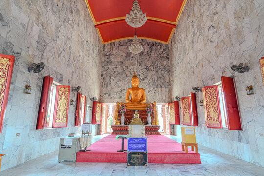 Chachoengsao, Thailand March 1 2025. The Wat Nakhon Nueang Khet or Wat Ton Taan near city Mueang Chachoengsao City in Province of Chachoengsao in Thailand. 