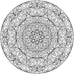 Simple Line Drawings, Line Drawings for Painting Practice, Mandala Paintings, Line Drawings for Making Coloring Books, Printings, Covers, Patterns on Product Surfaces.