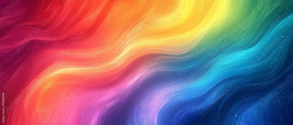 Poster abstract flowing colors blend into one another in a soft background