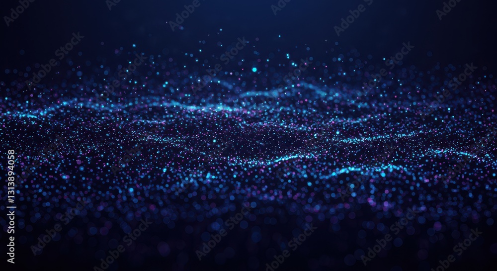 Aufkleber abstract glittering particle surface with motion and depth of field