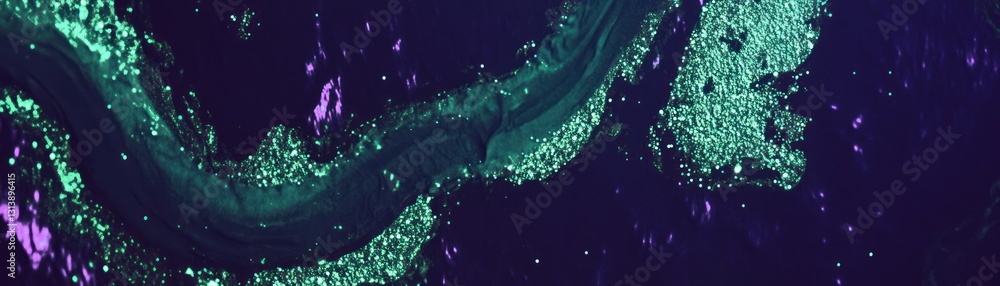 Poster A vibrant abstract image of flowing colors and patterns