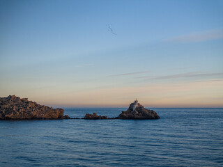 Faro del Pico de la Aguilica en Aguilas, Murcia, España