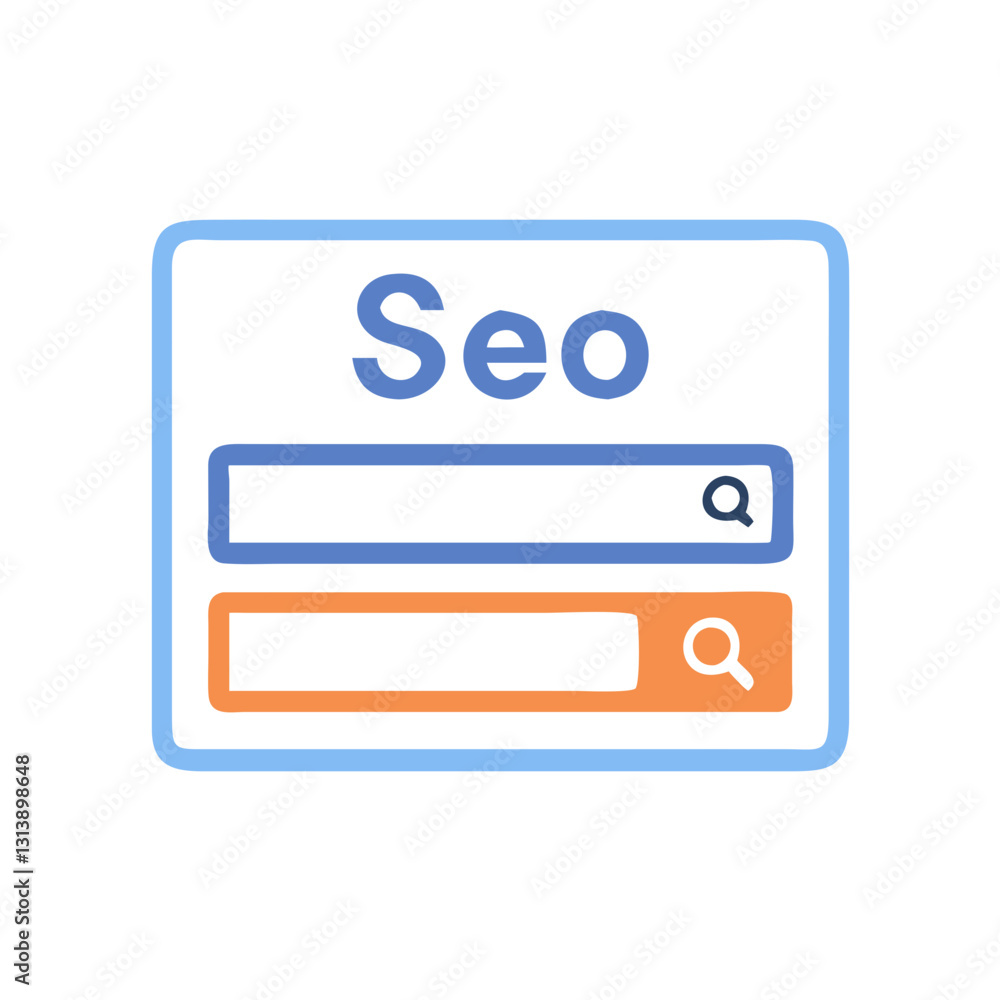 Poster seo search engine optimization interface on website