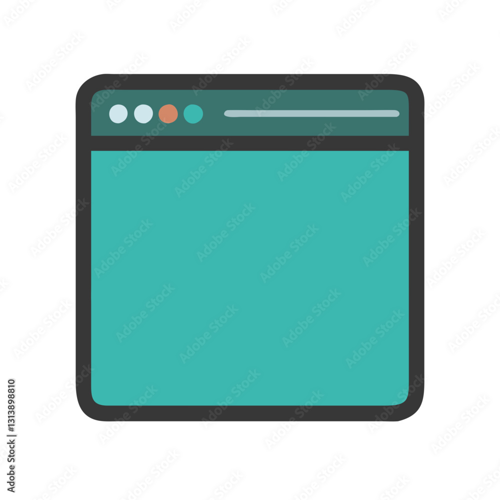Poster minimalistic web browser window for internet interface