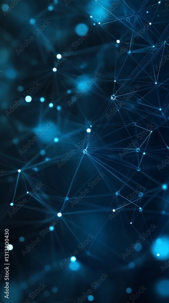 Aufkleber a blue image of a starry sky with many points of light. the image is of a computer generated starry 
