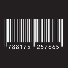 Bar code on a white and black background