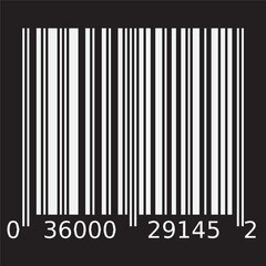 bar code on black background