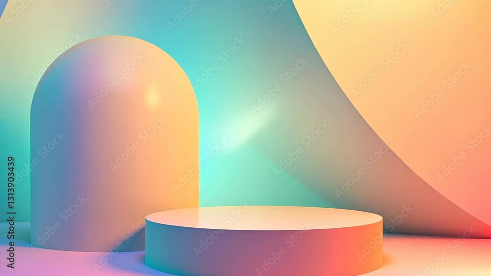 Poster abstract colorful background with geometric shapes.