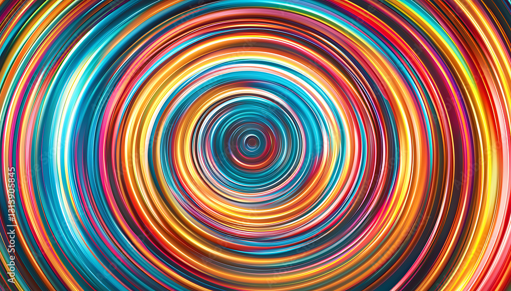 Aufkleber dynamic swirling patterns in vibrant colors abstract design digital art modern aesthetic close-up vi