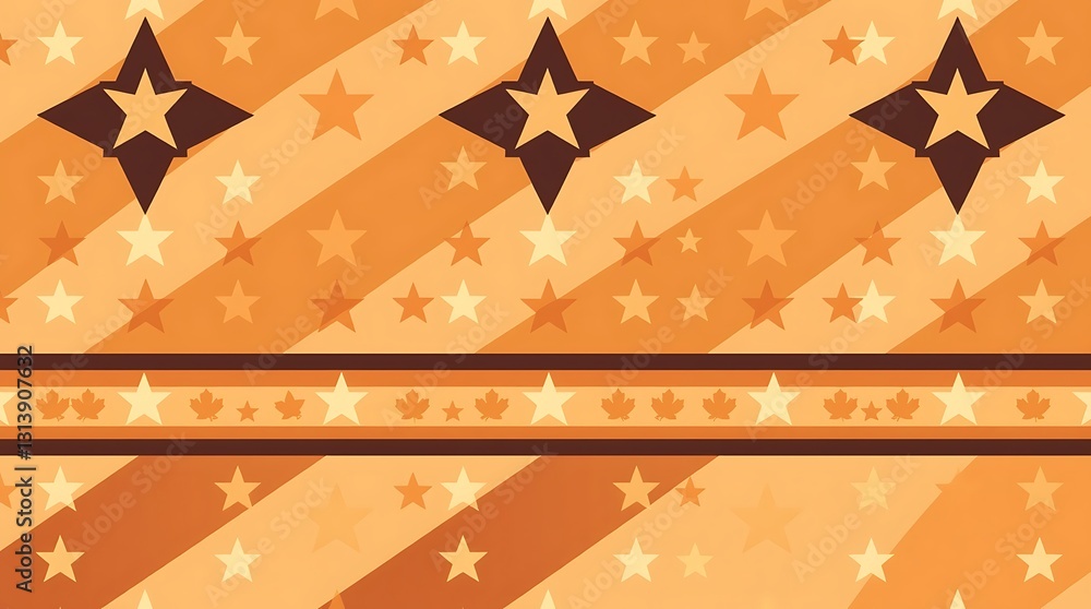Poster elegant stellar pattern: this artwork showcases a vibrant and sophisticated pattern featuring a star