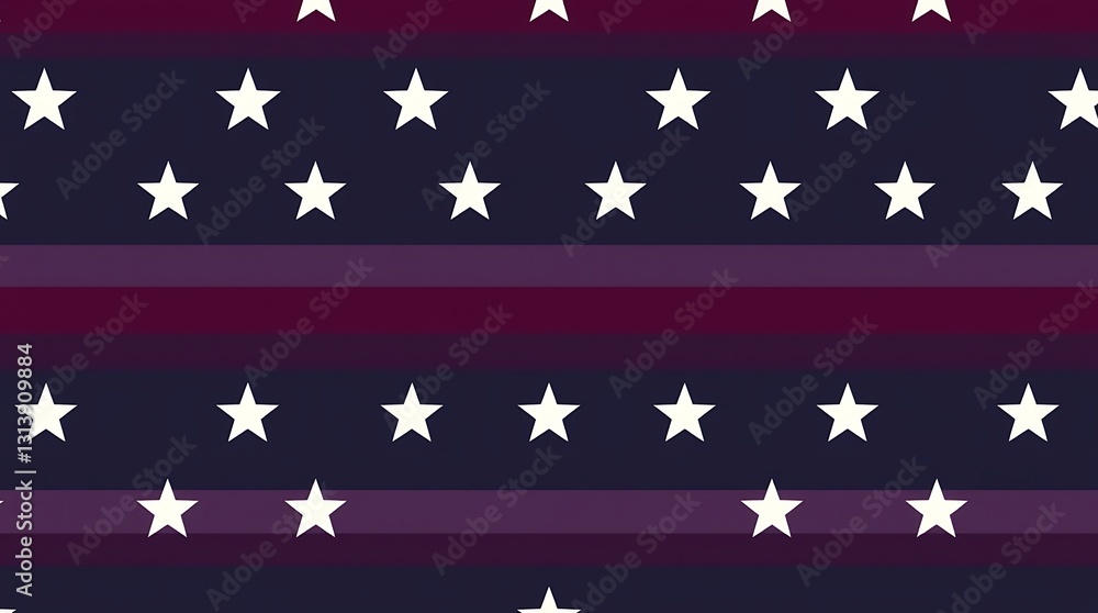 Poster stars and stripes pattern: a repeating pattern of white stars against a background of alternating re