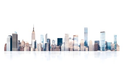 Fototapeta premium A Stunning Skyline of Modern City Buildings