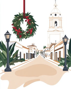 Feliz Navidad en espa&ntilde;ol, se puede imprimir como una tarjeta de Navidad o un peque&ntilde;o cartel en 8x10 pulgadas a 300 dpi para una impresi&oacute;n de alta calidad o en un tama&ntilde;o m&aacute;s peque&ntilde;o manteniendo la