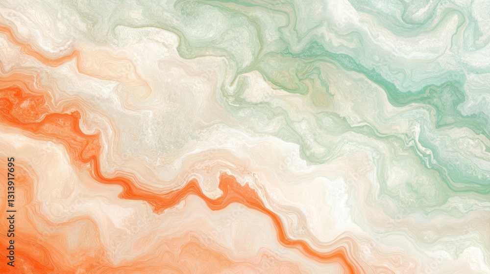 Poster abstract image showing colorful swirling and flowing fluid textures