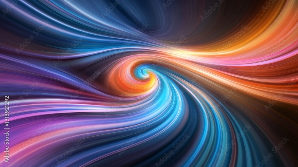 Leinwandbilder swirling abstract colorful patterns creating a dynamic visual experience in a dark background